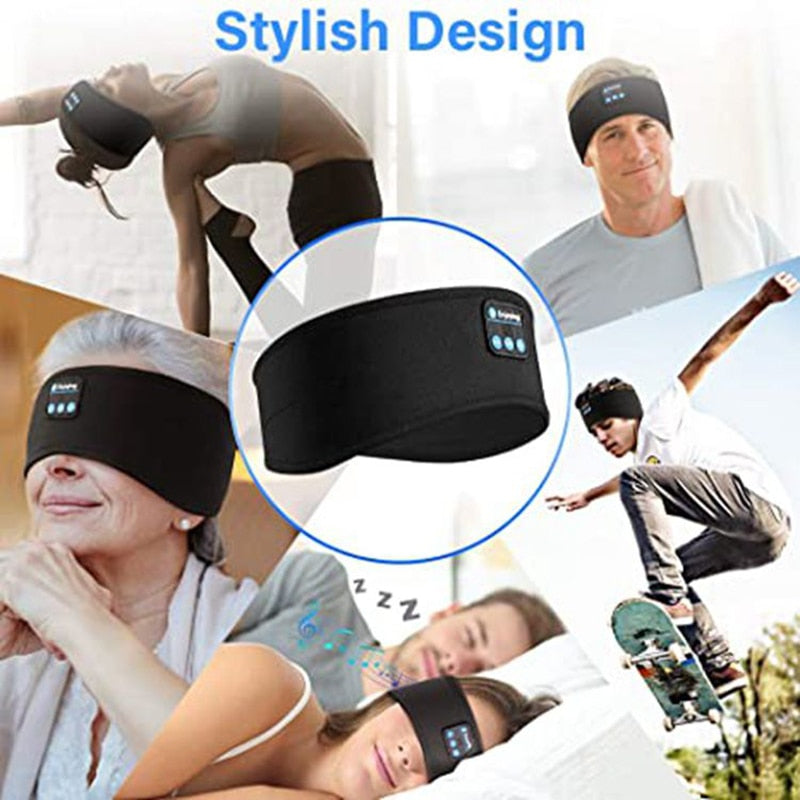Bandeau écouteur sans fil Bluetooth pour le sommeil et le sport (2 en 1)