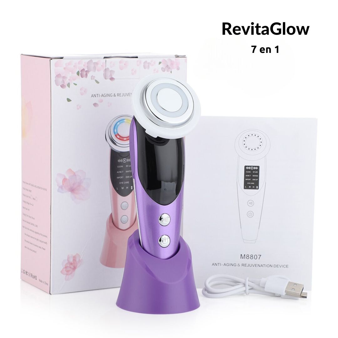 RevitaGlow ™ - Raffermissement, Réducteur de rides et Massage Facial (7 en 1)