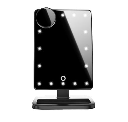 Miroir de maquillage à écran tactile avec lumières LED et haut-parleur Bluetooth
